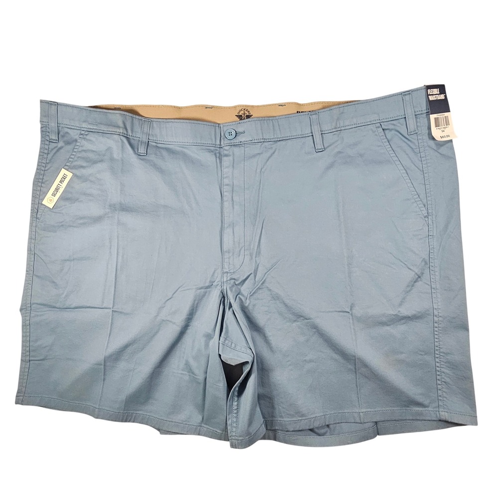 Dockers Original Size 54 Men's Blue Shorts Flex Waist Flat Front NWT 1560